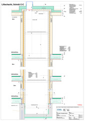 Schnitt durch Liftschacht