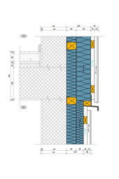 Blechabschluss in der Fassade