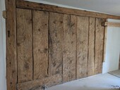 Bohlenwände als Bestandteil der Aussenwandkonstruktion.