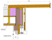 Détail de finition du bord du toit