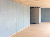 Ansicht Holz-Beton-Wand